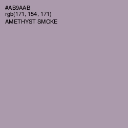 #AB9AAB - Amethyst Smoke Color Image